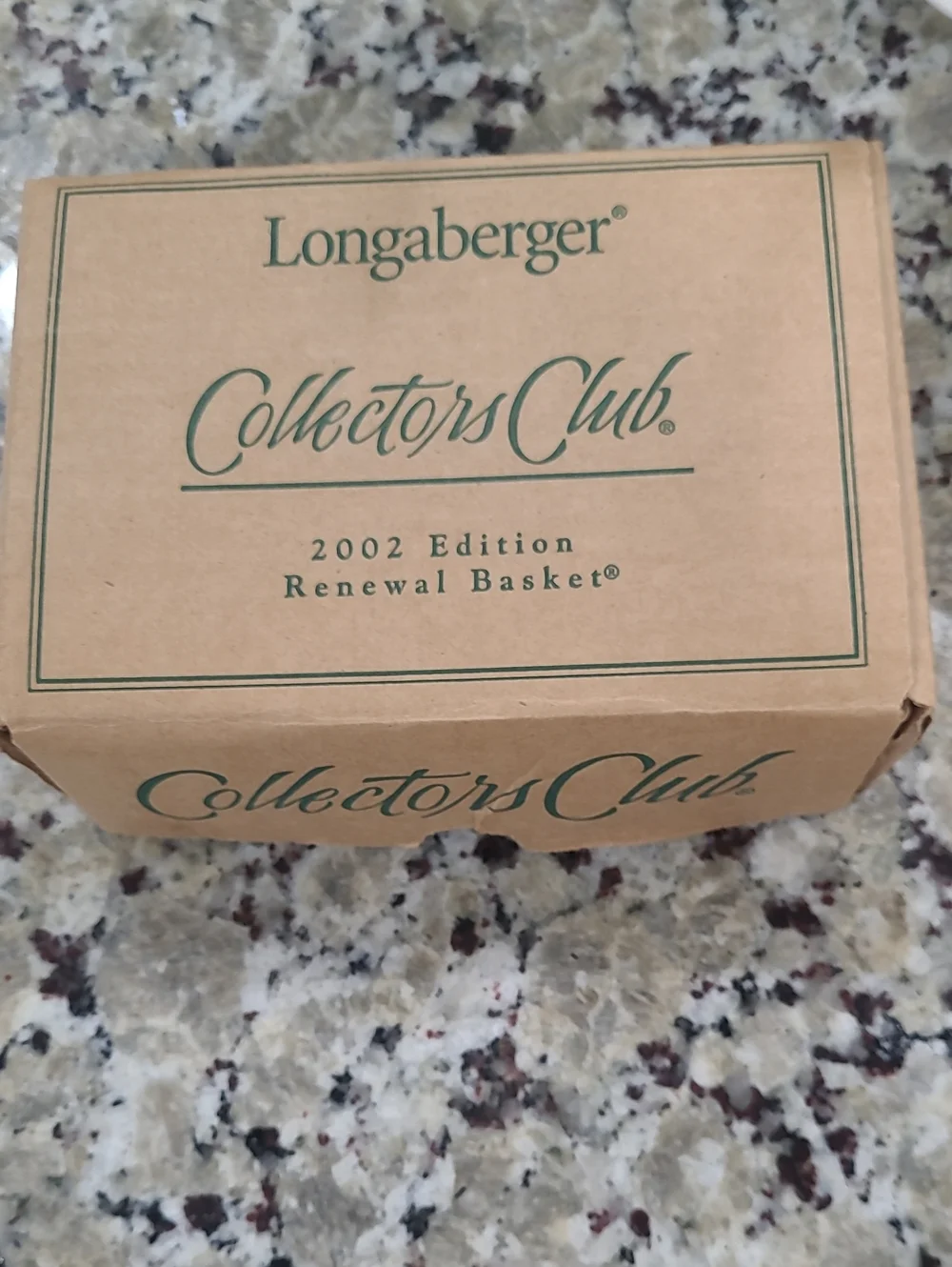 2002 Longaberger Collectors Club Renewal Basket Combo W/box!